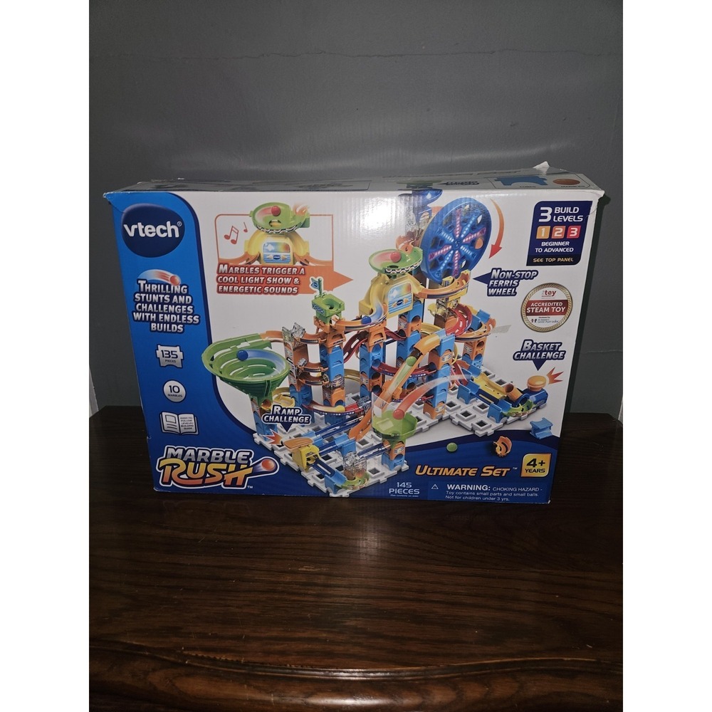 Marble Rush Ultimate Set - 135-Piece Multicolor Engineering Playset for Ages 4+